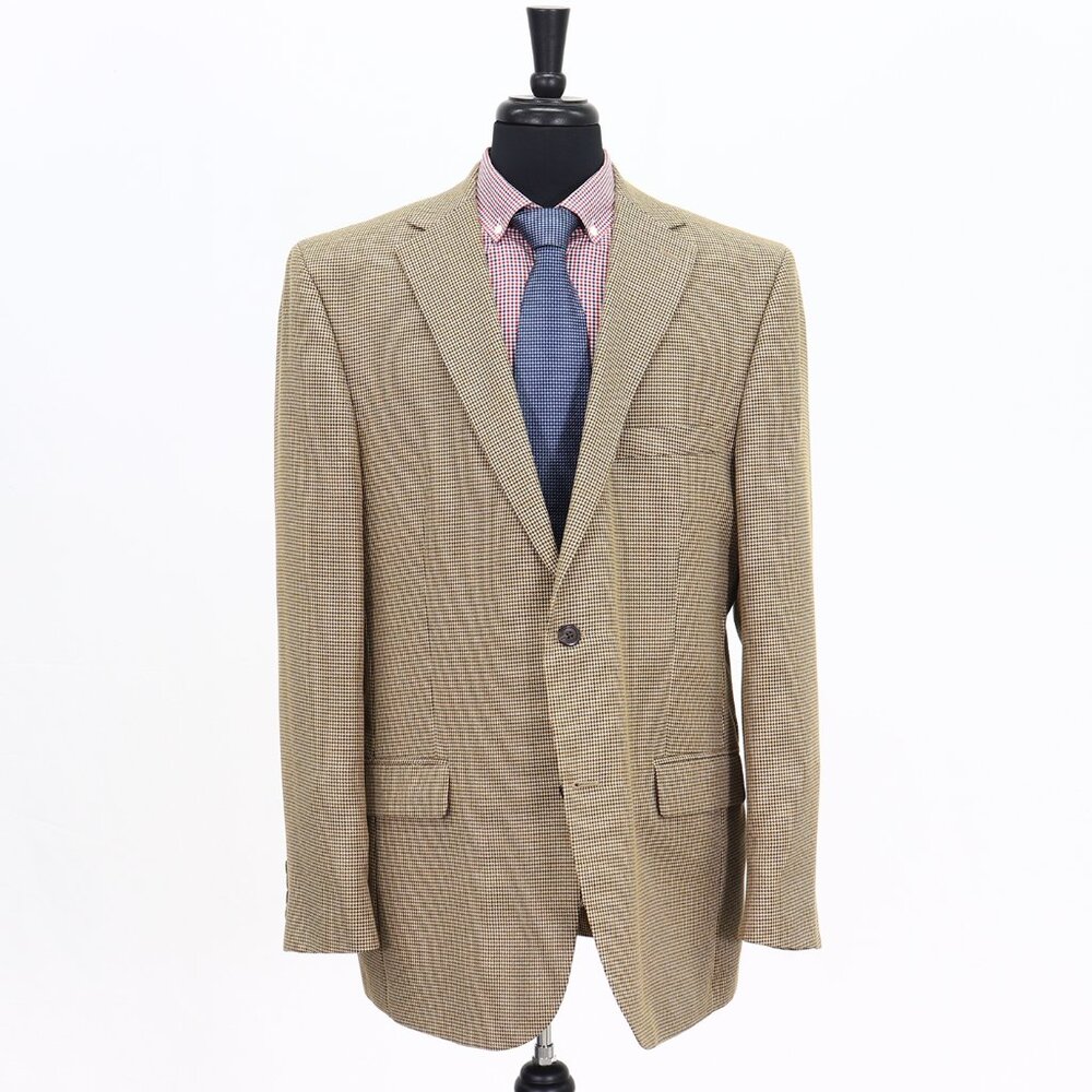 Club Room 46L Beige HT 2-Button Sport Coat Blazer Jacket G732